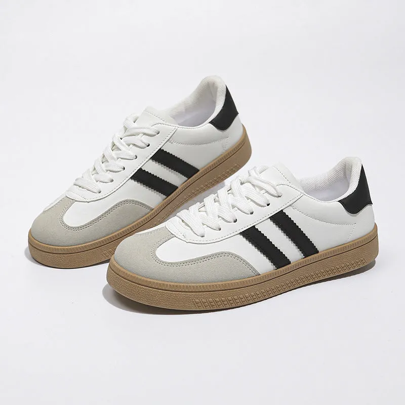 2025 Plus Size Womens Casual Flat Shoes  Spring Fall Korean Style, Round Toe Fashion Sneakers for Students and Daily Wear