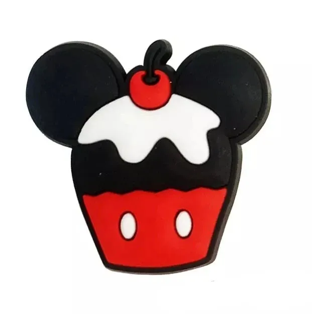 4 Pcs Disney Mickey Mouse Morning Breakfast Design PVC Shoe Charms For Croc Shoe