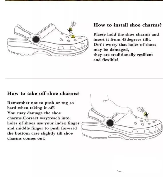 4 Pcs of Cute Insects & Flowers Shoe Charms For Croc, Bracelet,Shoe & Wristbands