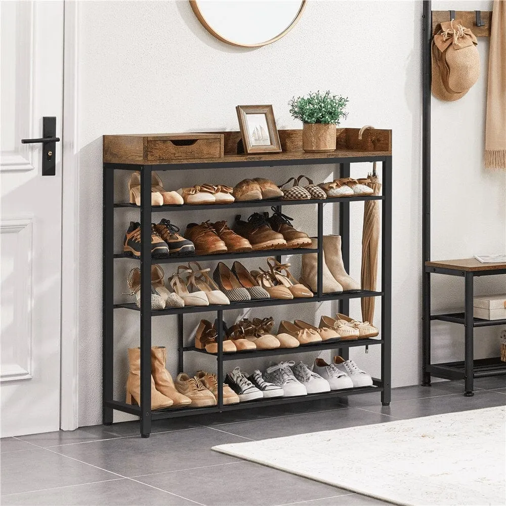 6 Tier Wooden Shelf Shoe Rack