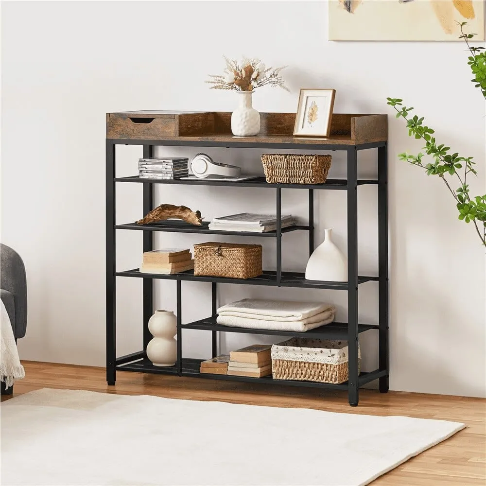 6 Tier Wooden Shelf Shoe Rack