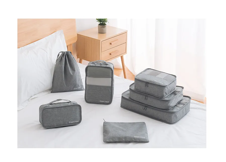7-Piece Waterproof Travel Tote Bag Set - GlamzLife