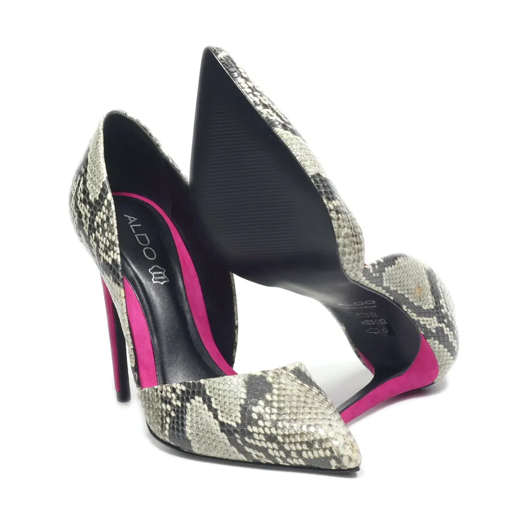 Aldo High-Heel Shoes Leather Grey Colour For Women