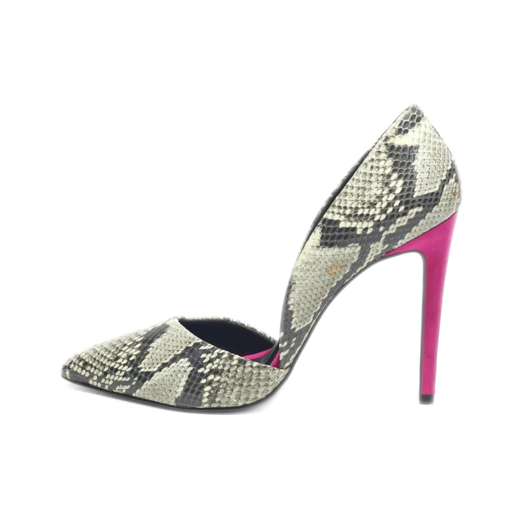 Aldo High-Heel Shoes Leather Grey Colour For Women