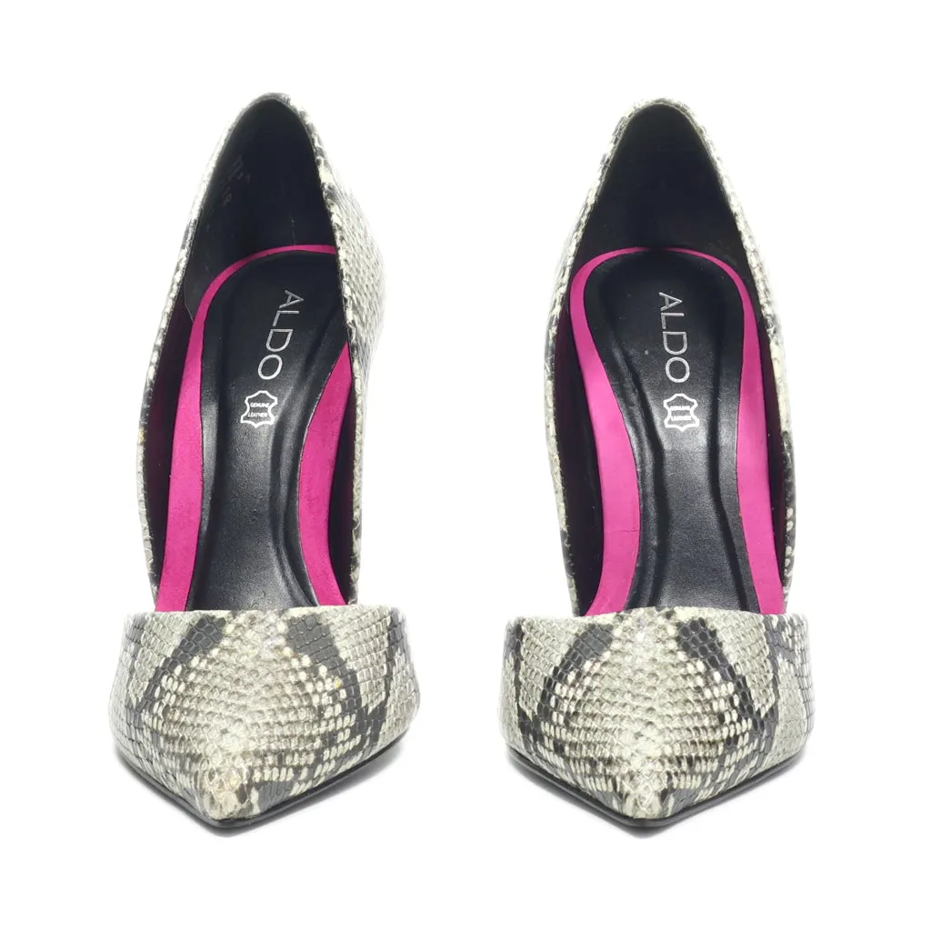 Aldo High-Heel Shoes Leather Grey Colour For Women