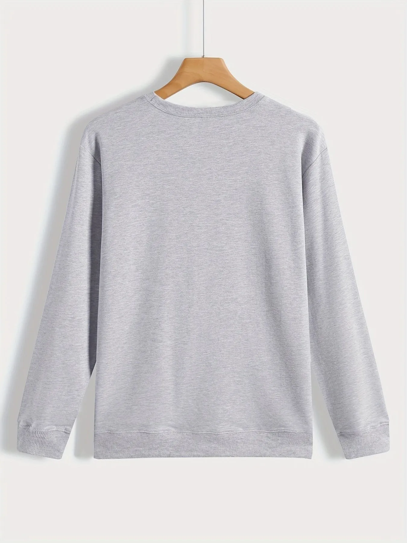 Alphabet Patterned Cozy Crew Neck Sweatshirt