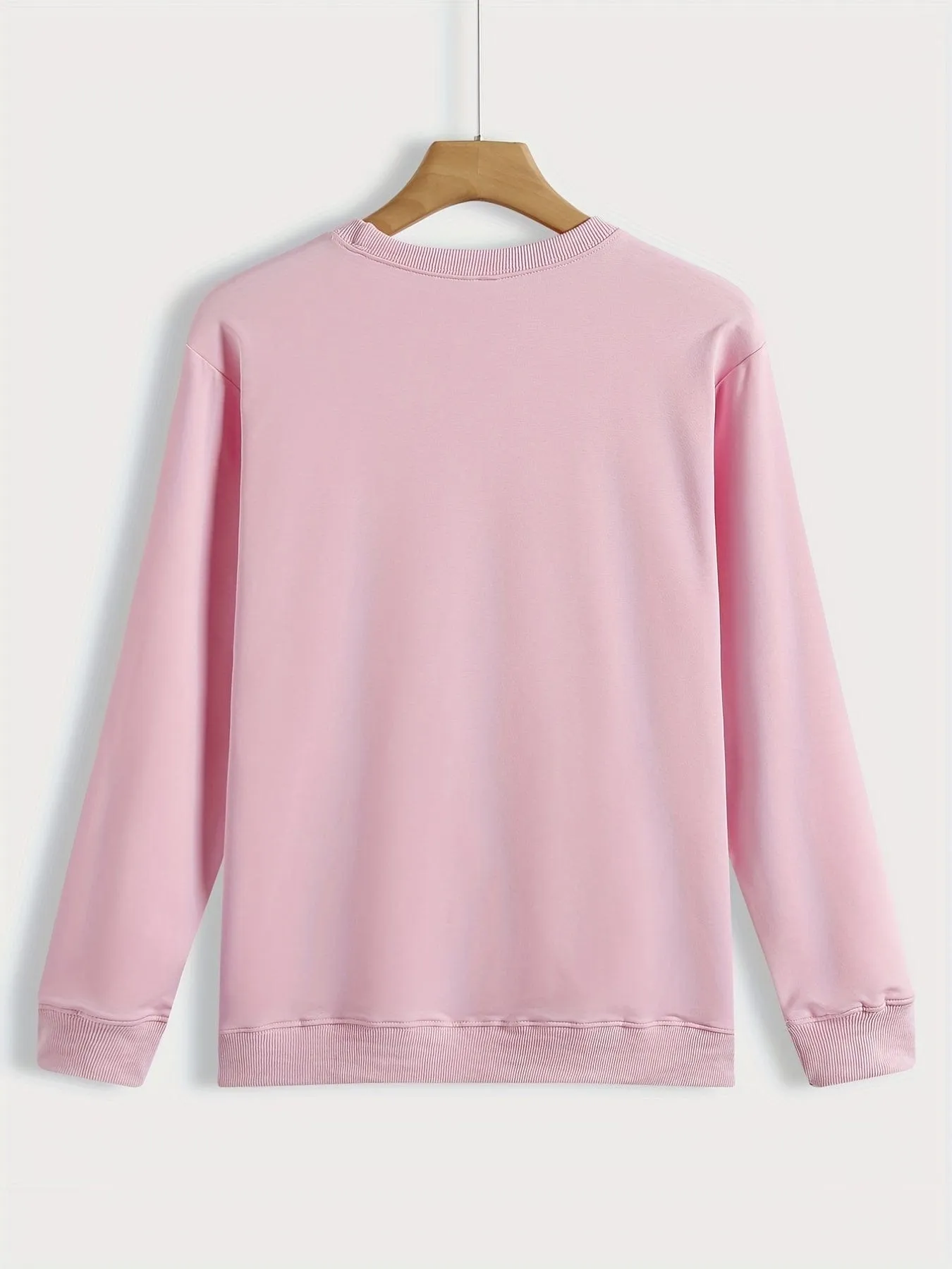 Alphabet Patterned Cozy Crew Neck Sweatshirt