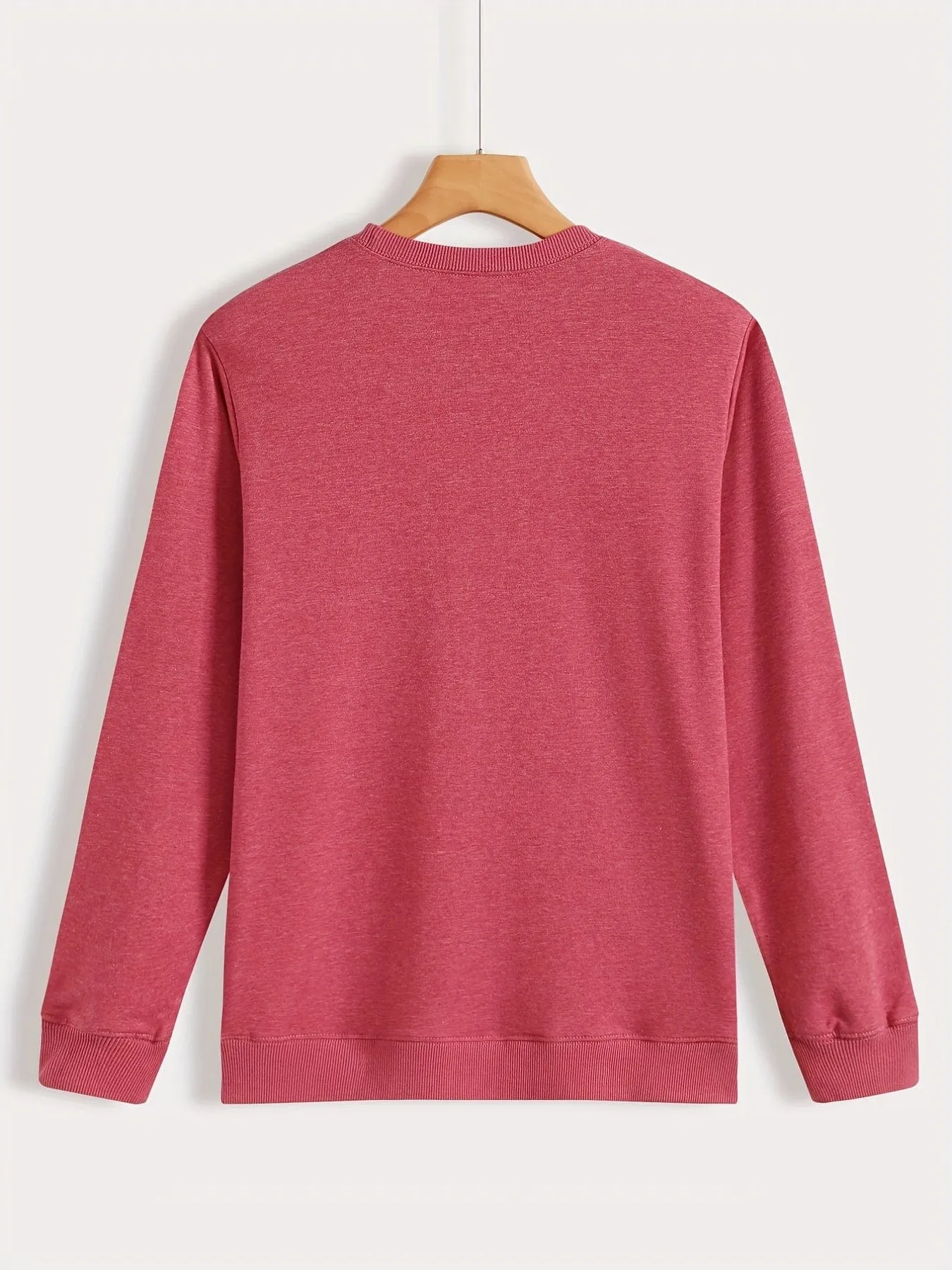 Alphabet Patterned Cozy Crew Neck Sweatshirt
