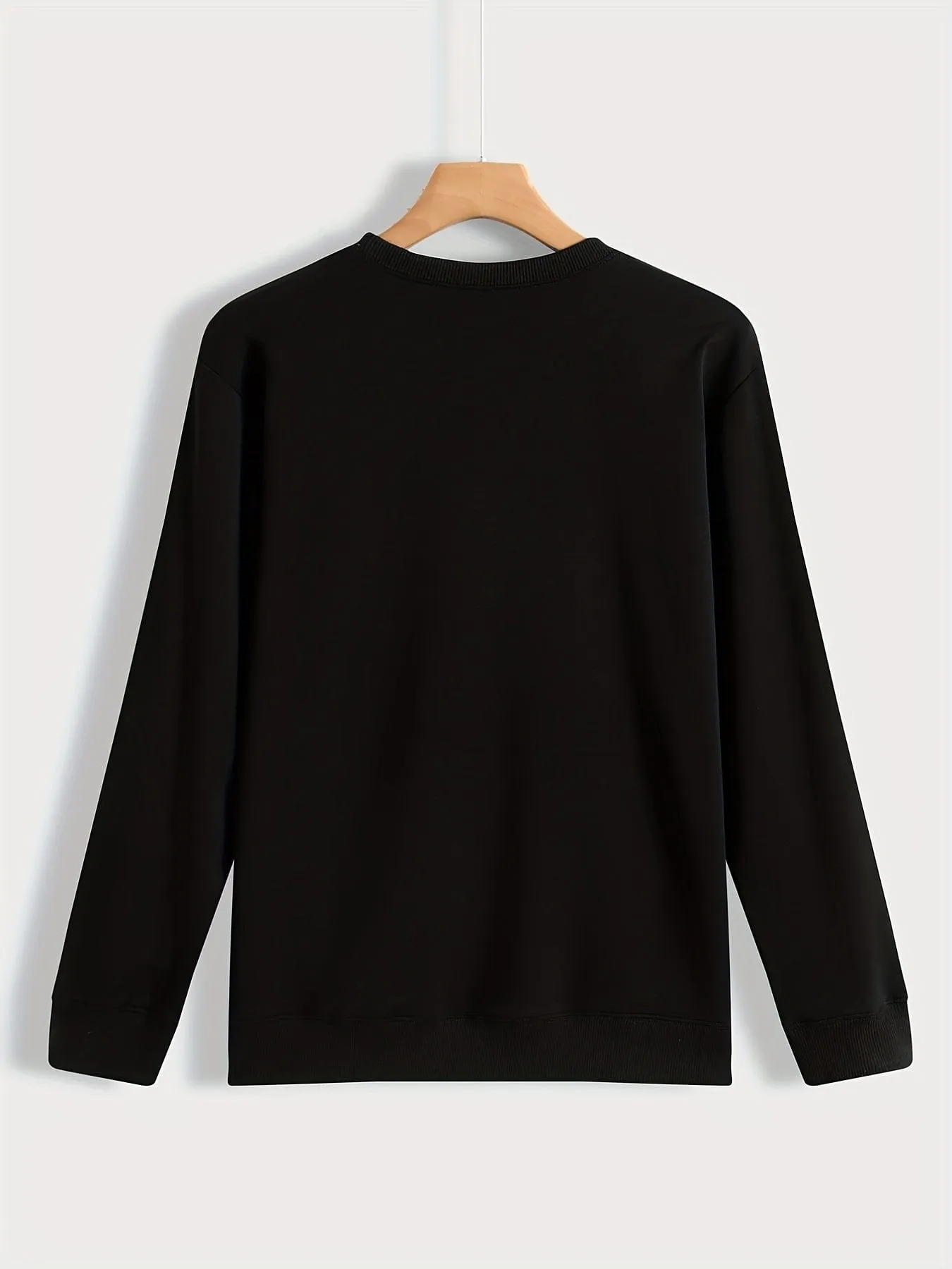 Alphabet Patterned Cozy Crew Neck Sweatshirt