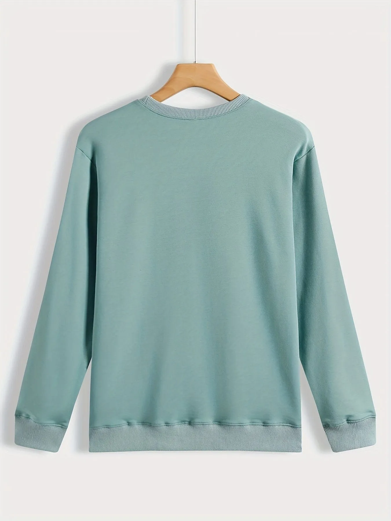 Alphabet Patterned Cozy Crew Neck Sweatshirt