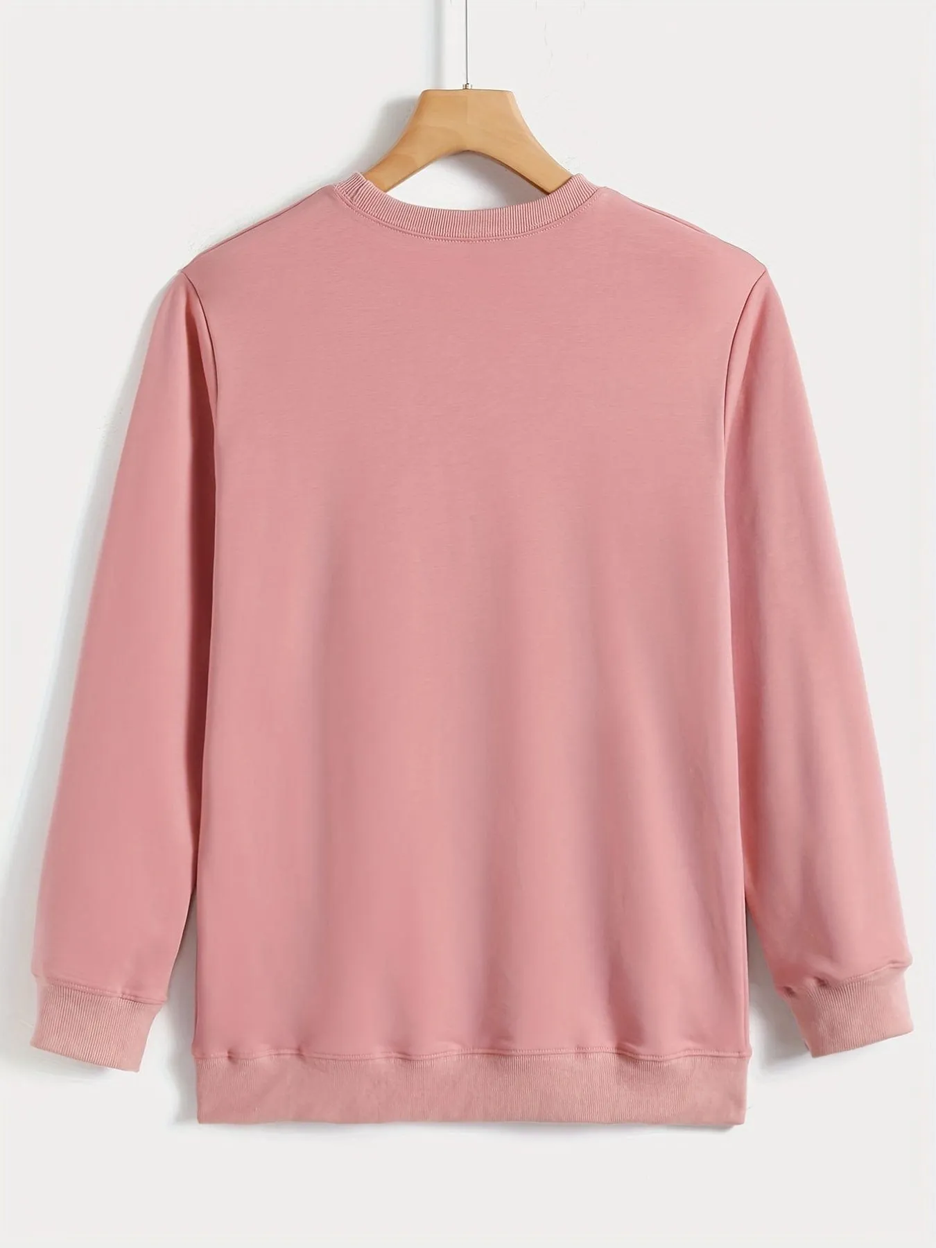 Alphabet Patterned Cozy Crew Neck Sweatshirt