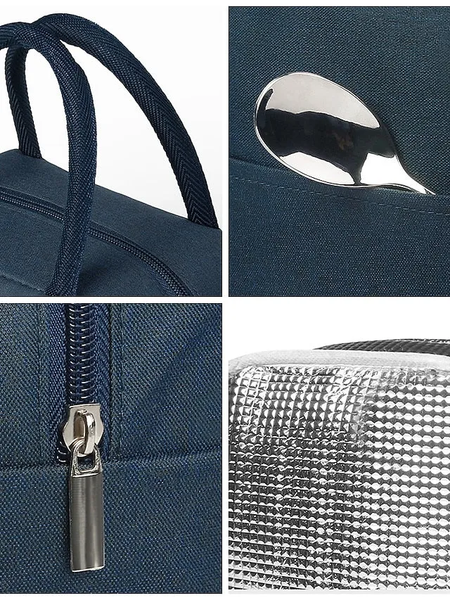 Aluminum Foil Insulated Lunch Bag for Office and Outdoor Use