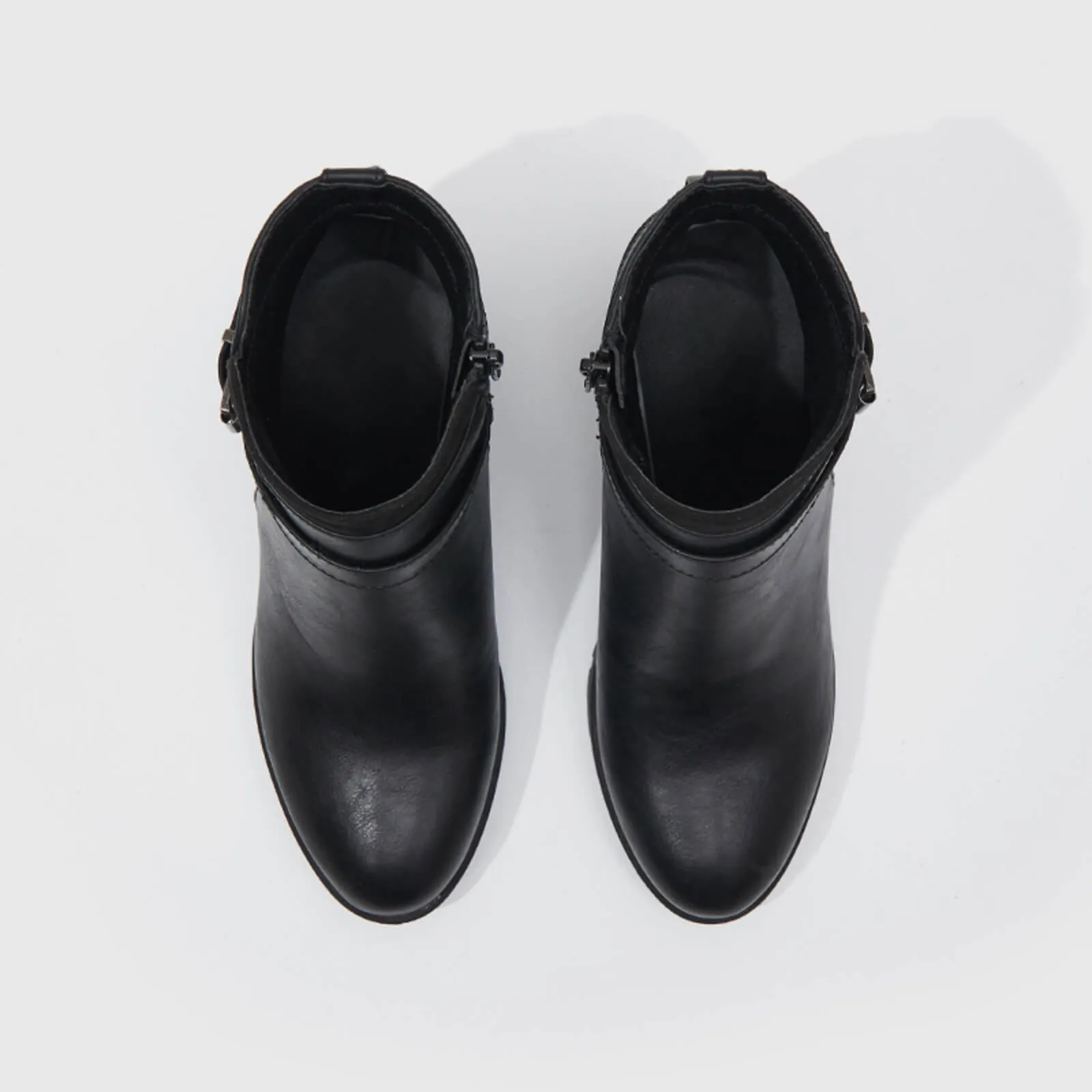 Ankle Boots Chunky Heel Side Zipper