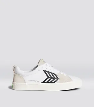 CATIBA PRO Skate White Premium Leather Vintage White Suede Sneaker Women