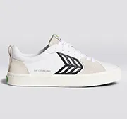 CATIBA PRO Skate White Premium Leather Vintage White Suede Sneaker Women