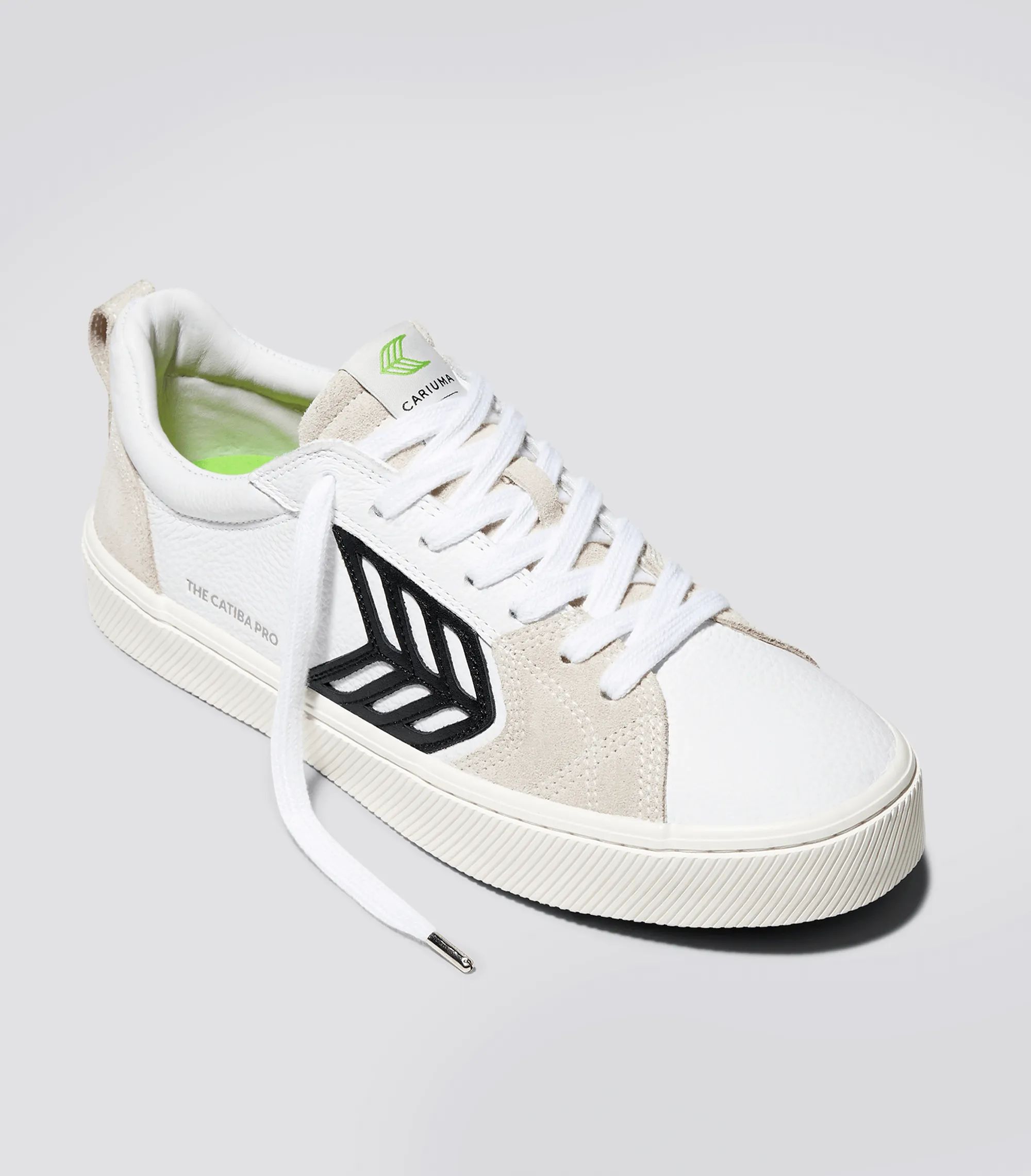 CATIBA PRO Skate White Premium Leather Vintage White Suede Sneaker Women