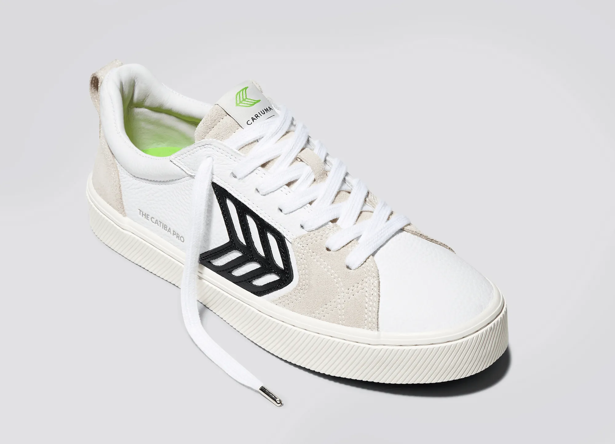 CATIBA PRO Skate White Premium Leather Vintage White Suede Sneaker Women