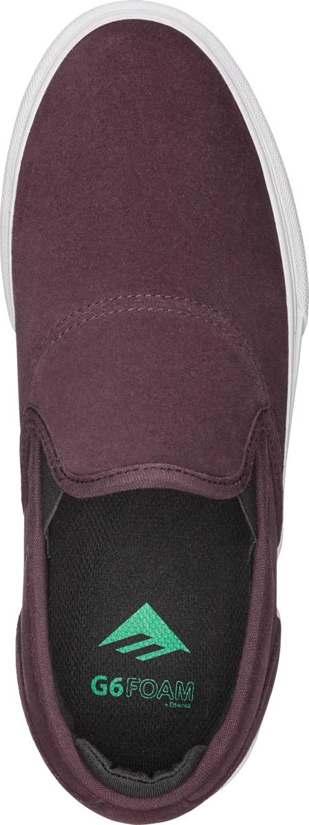 Emerica Mens Wino G6 Slip-On Purple Shoes