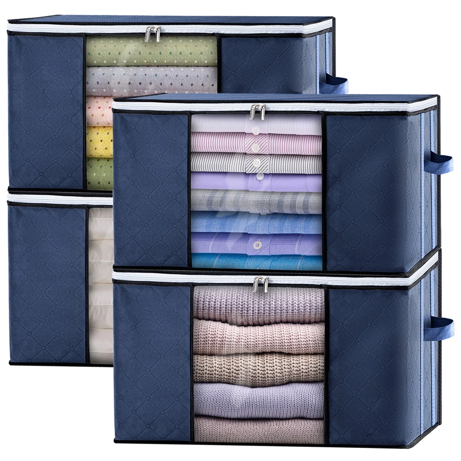 GoMaihe Clothes Storage Bag 90L Set of 4