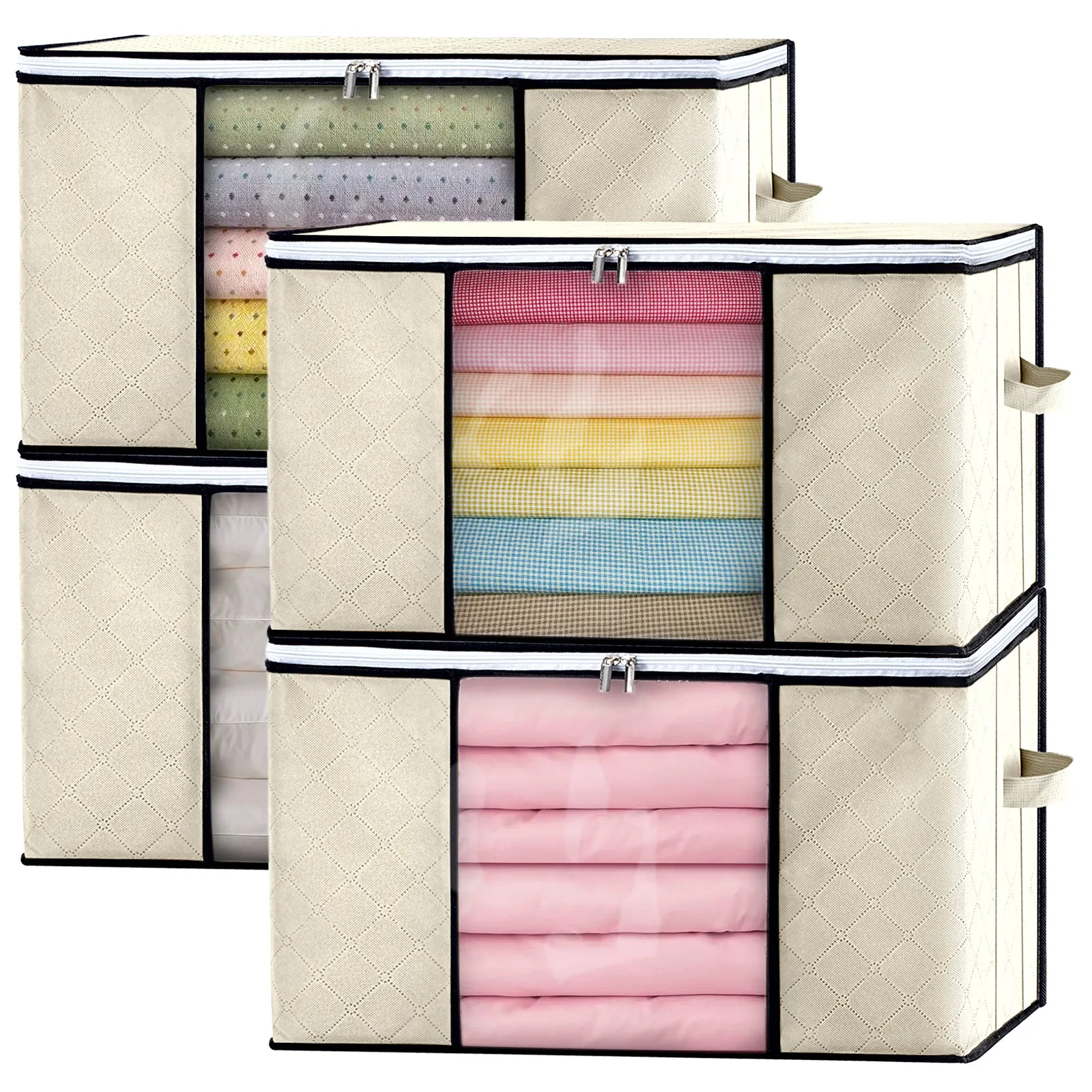 GoMaihe Clothes Storage Bag 90L Set of 4