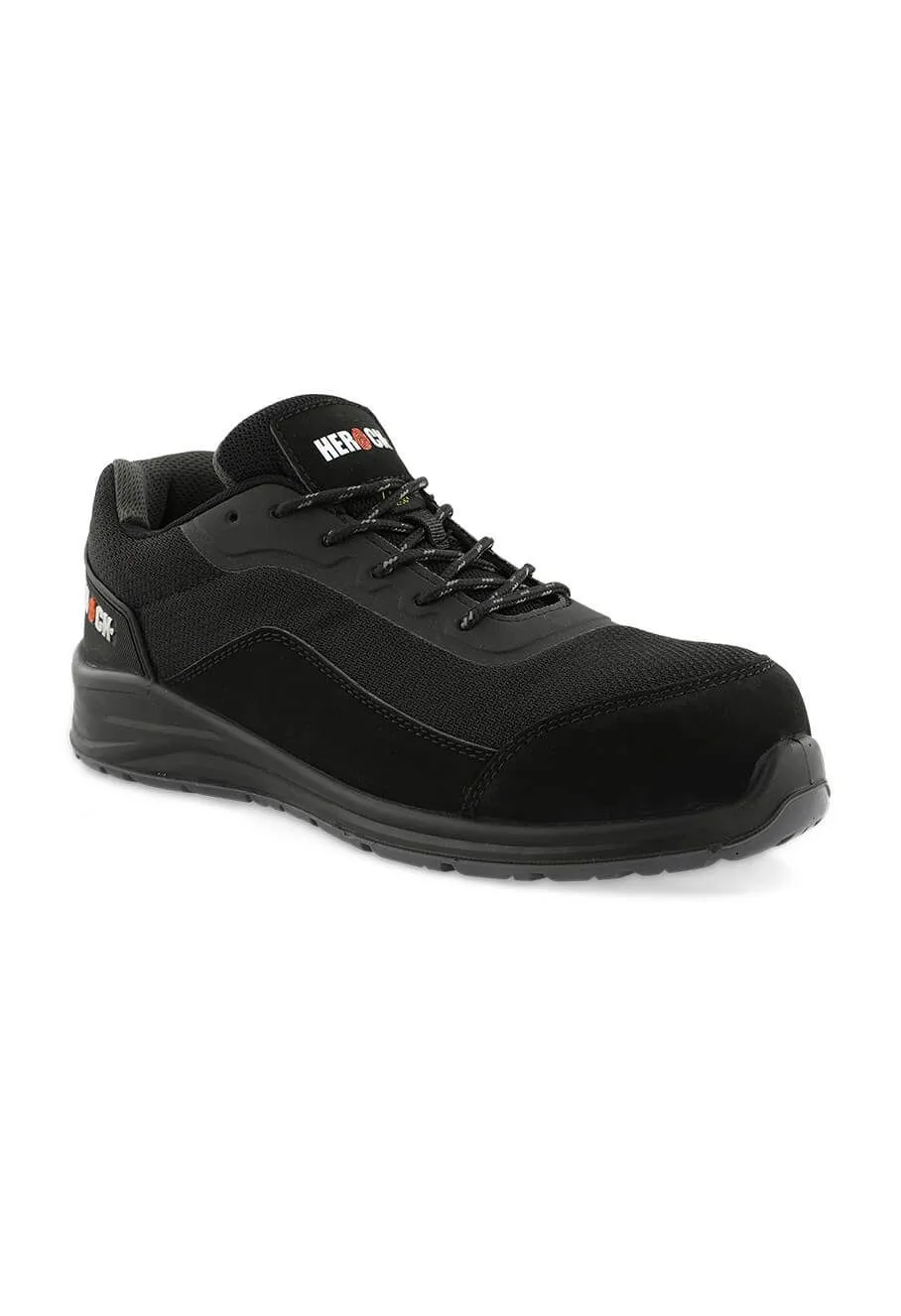 Herock&#x20;Leno&#x20;Low&#x20;Safety&#x20;Shoe&#x20;S1PS&#x20;Lightweight&#x20;-&#x20;Black&#x20;Grey