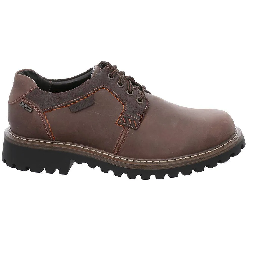 Josef Seibel Chance 08 Mens Moro Brown Leather Waterproof Lace Up Shoes