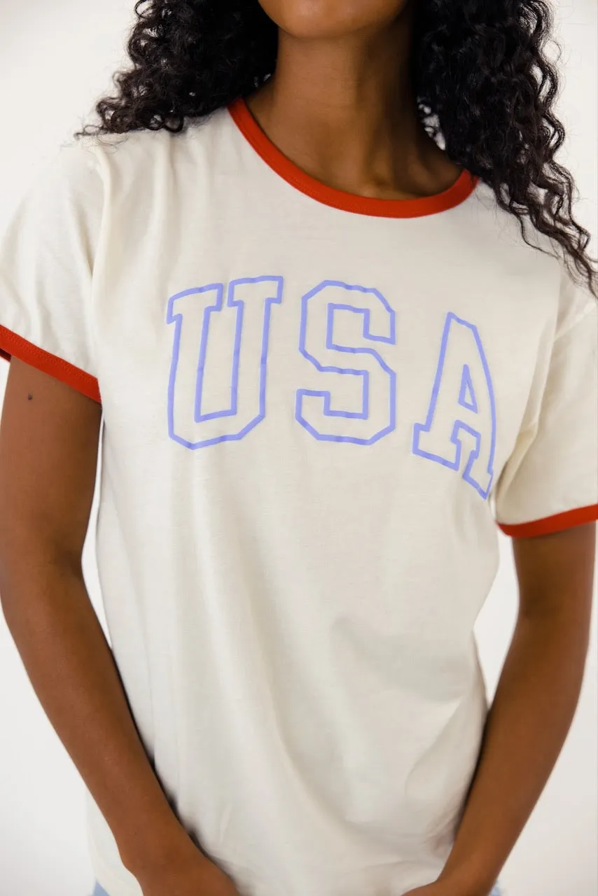Kids in America Ringer Tee