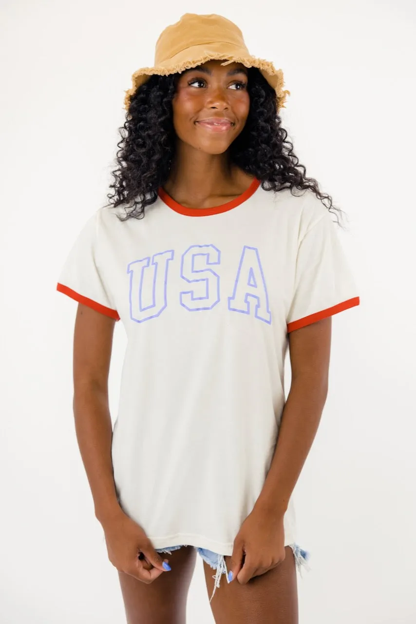 Kids in America Ringer Tee