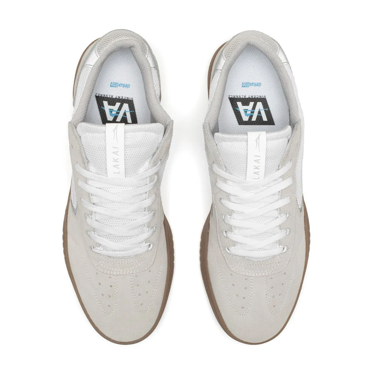 Lakai Atlantic White Suede Skate Shoes
