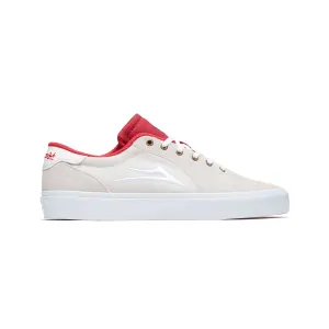 Lakai - Flaco x Glaboe Suede Shoes - White Red SALE