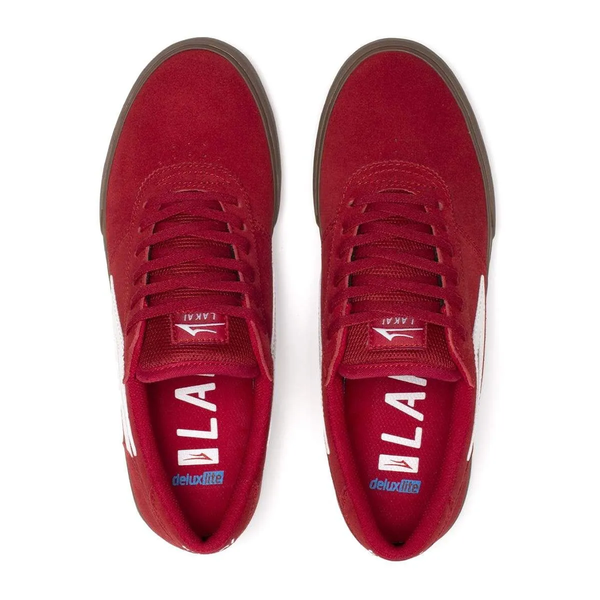 Lakai Manchester Red Gum Suede Skate Shoes