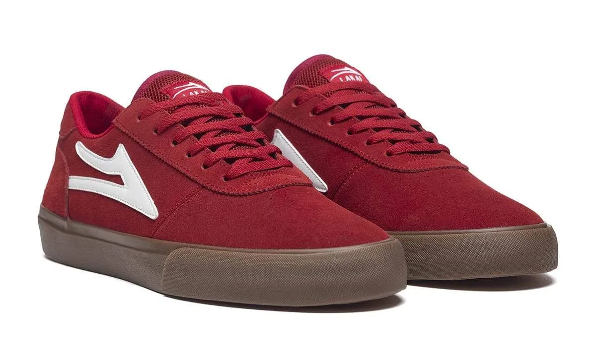 Lakai Manchester Red Gum Suede Skate Shoes