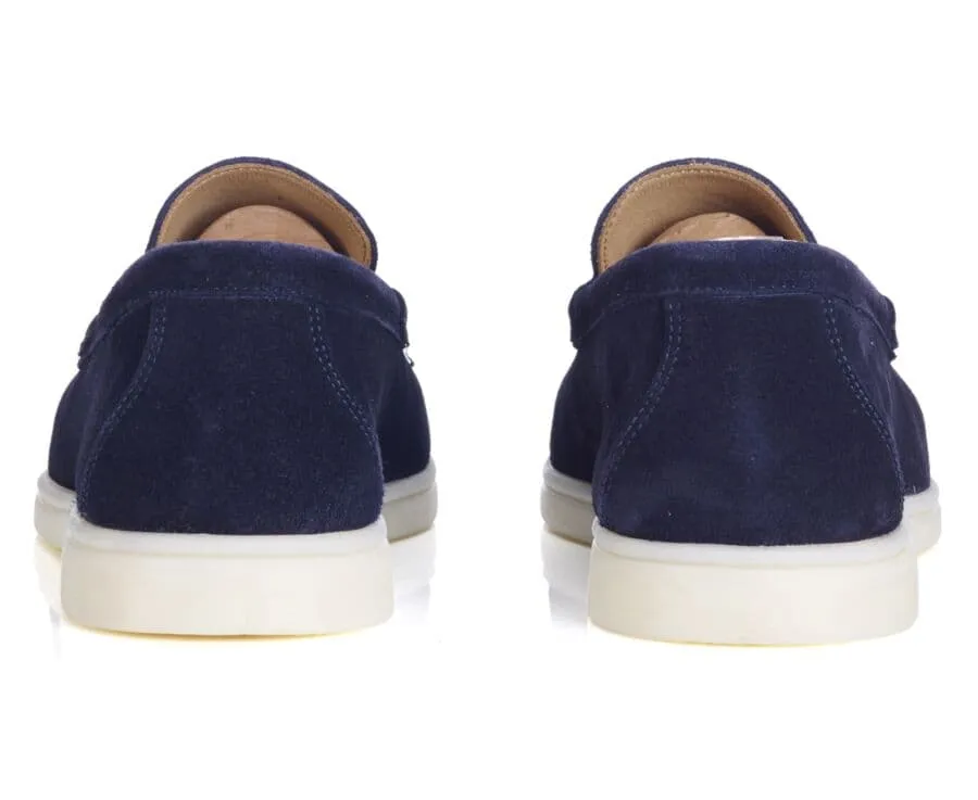 Navy Suede Men&#039;s loafers - MANASOTA II