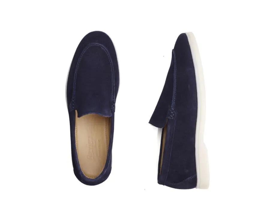 Navy Suede Men&#039;s loafers - MANASOTA II