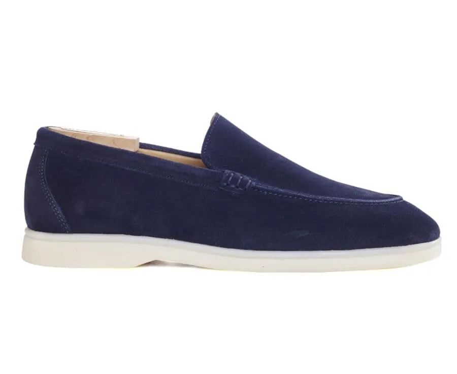 Navy Suede Men&#039;s loafers - MANASOTA II