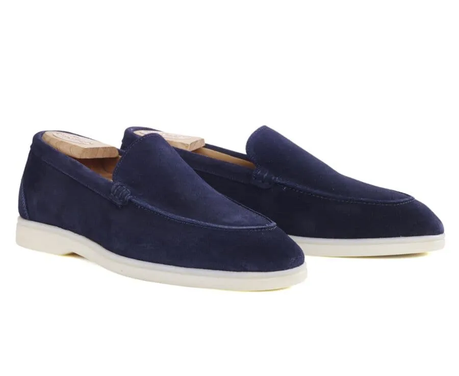 Navy Suede Men&#039;s loafers - MANASOTA II