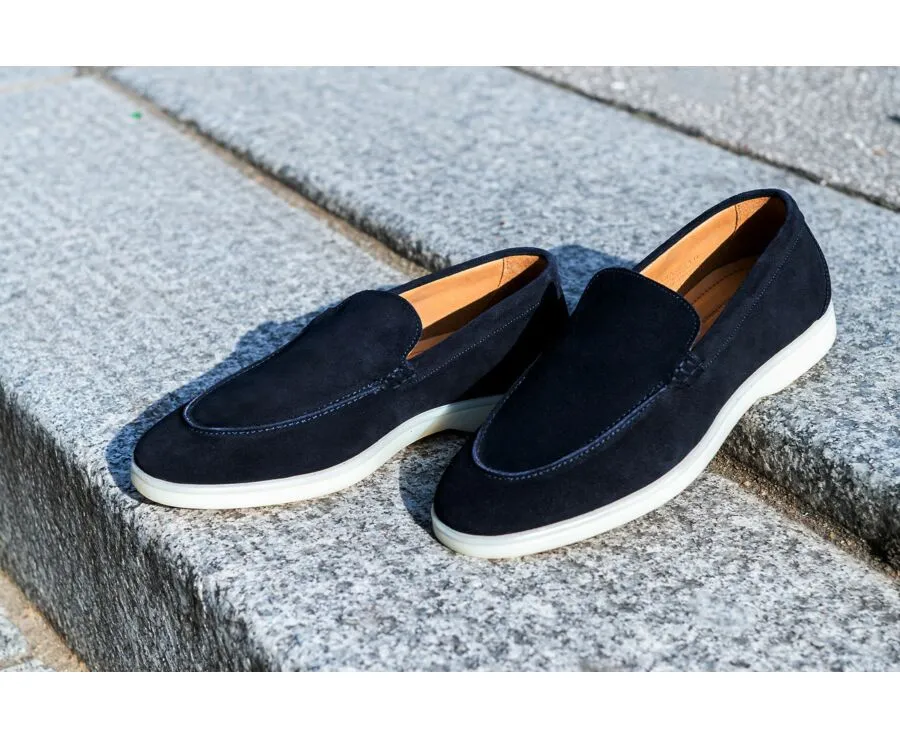 Navy Suede Men&#039;s loafers - MANASOTA II