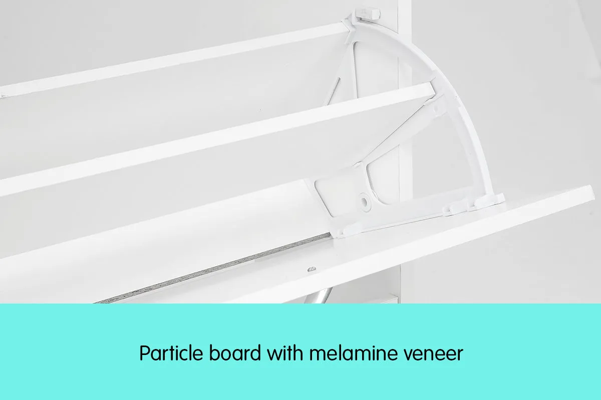 NNEDPE 24 Pairs Shoe Cabinet Storage Rack - 120 x 63 x 24cm
