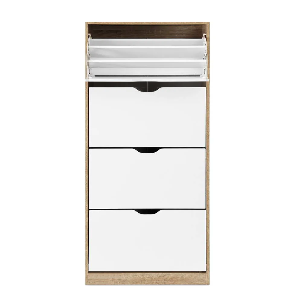 NNEDSZ 48 Pairs Shoe Cabinet Rack Organiser Storage Shelf Wooden