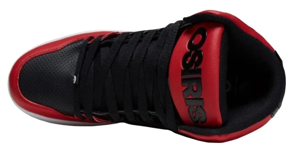 Osiris NYC 83 CLK Red Black Black Mens Hi Top Skate Trainers