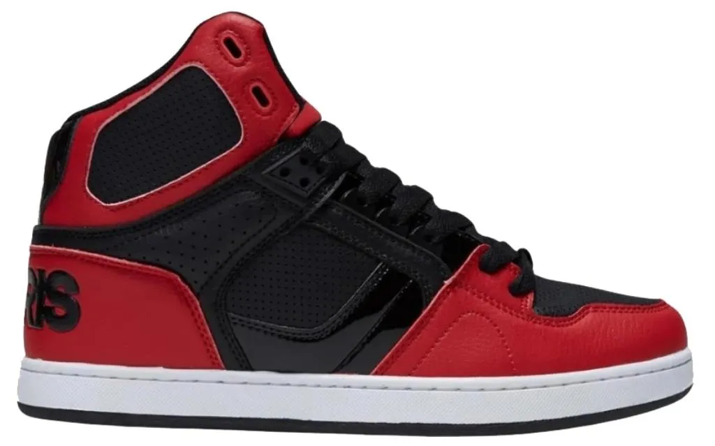 Osiris NYC 83 CLK Red Black Black Mens Hi Top Skate Trainers