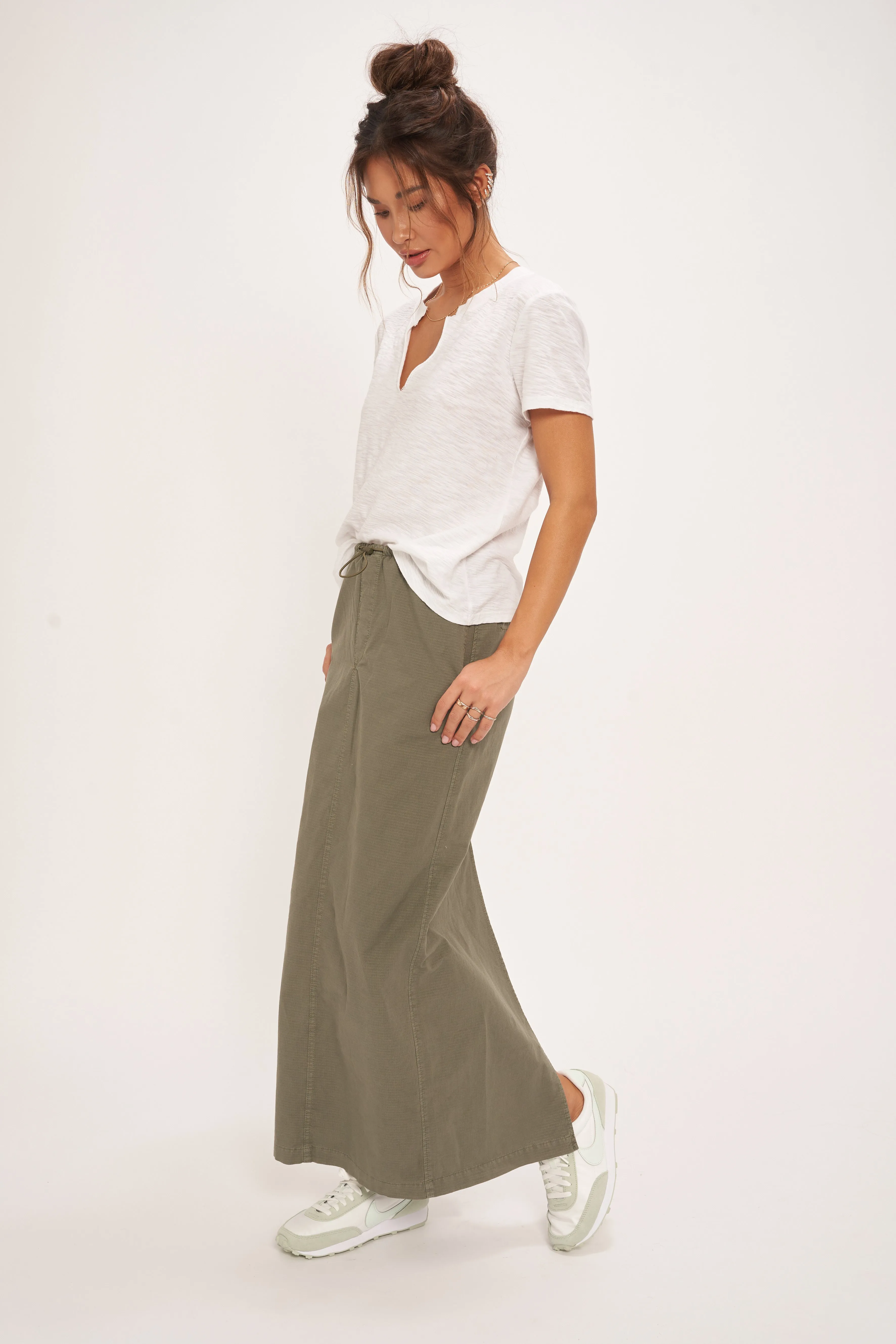Plata Notched Tee - White