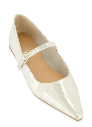 Pointed Toe Buckle Strap Flats