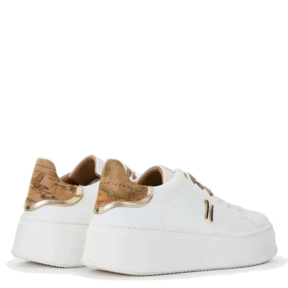 Scarpe Donna 1A Classe Alviero Martini Sneakers Bianche con Lacci Bicolor 0405