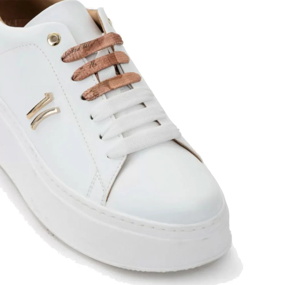 Scarpe Donna 1A Classe Alviero Martini Sneakers Bianche con Lacci Bicolor 0405