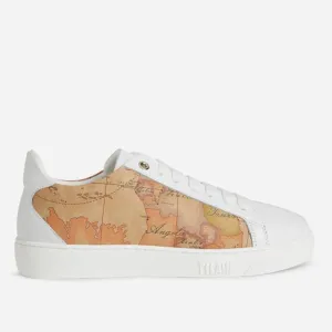 Scarpe Donna 1A Classe Alviero Martini Sneakers in Pelle Bianca con Dettaglio Geo Classic P293