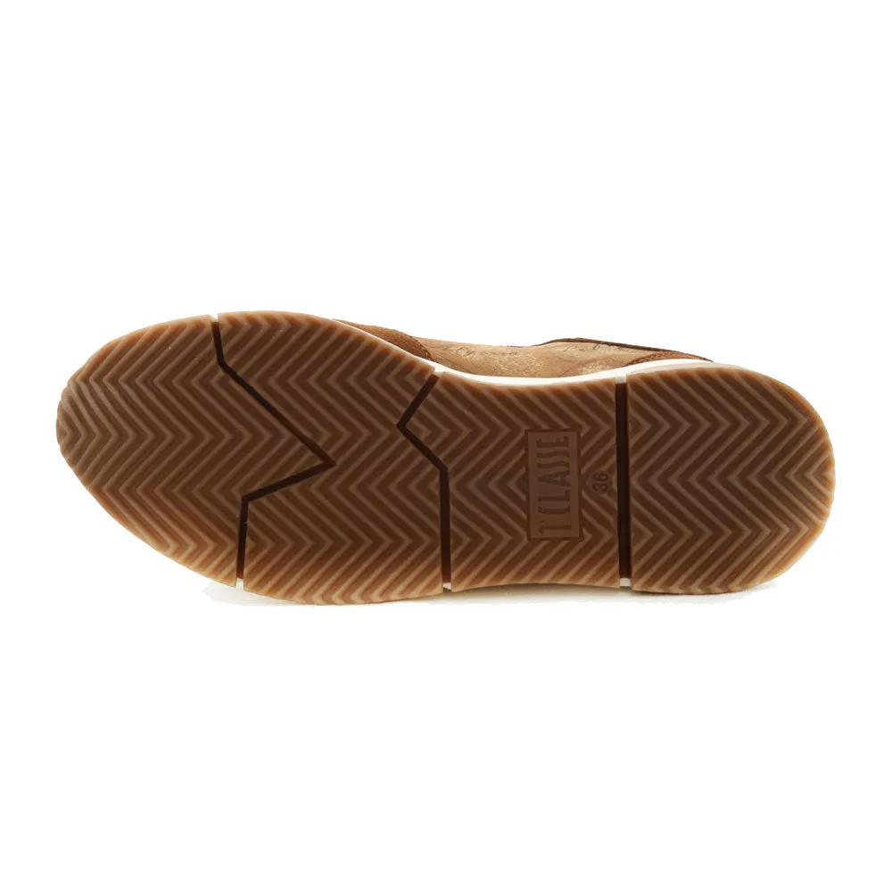 Scarpe Donna 1A Classe Alviero Martini Sneakers in Pelle Scamosciata Marrone con Inserti Geo Classic 0421