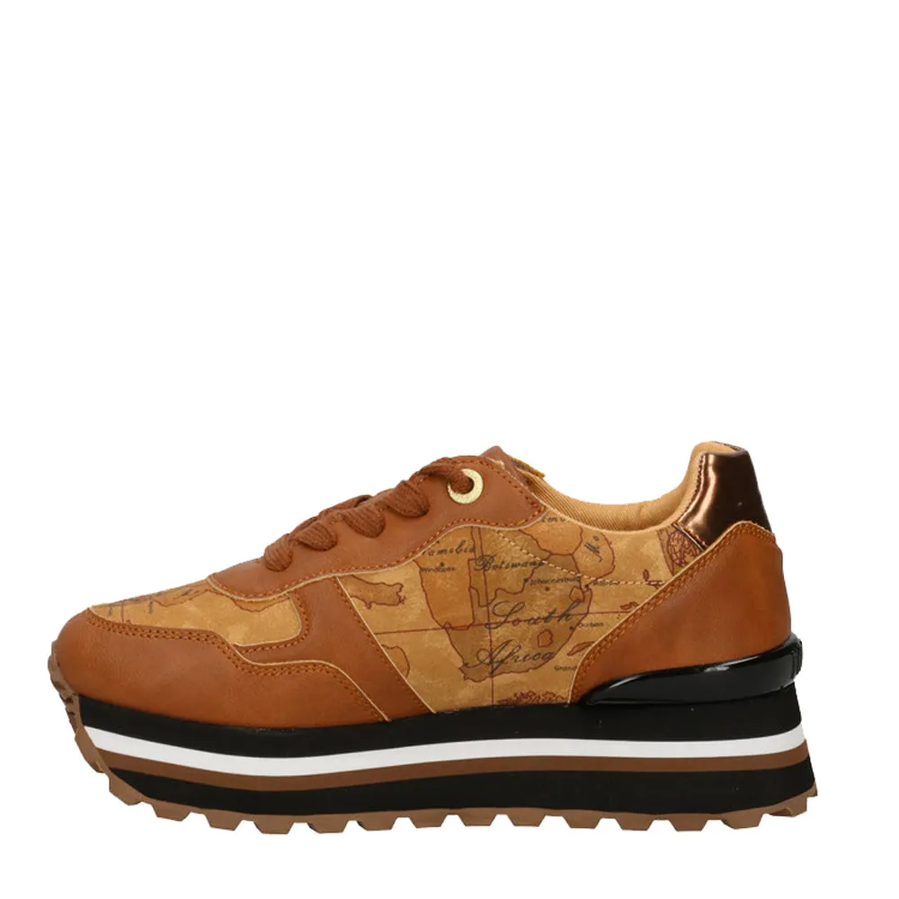 Scarpe Junior 1A Classe Alviero Martini Sneakers Marroni con Dettagli Geo Classic 1004