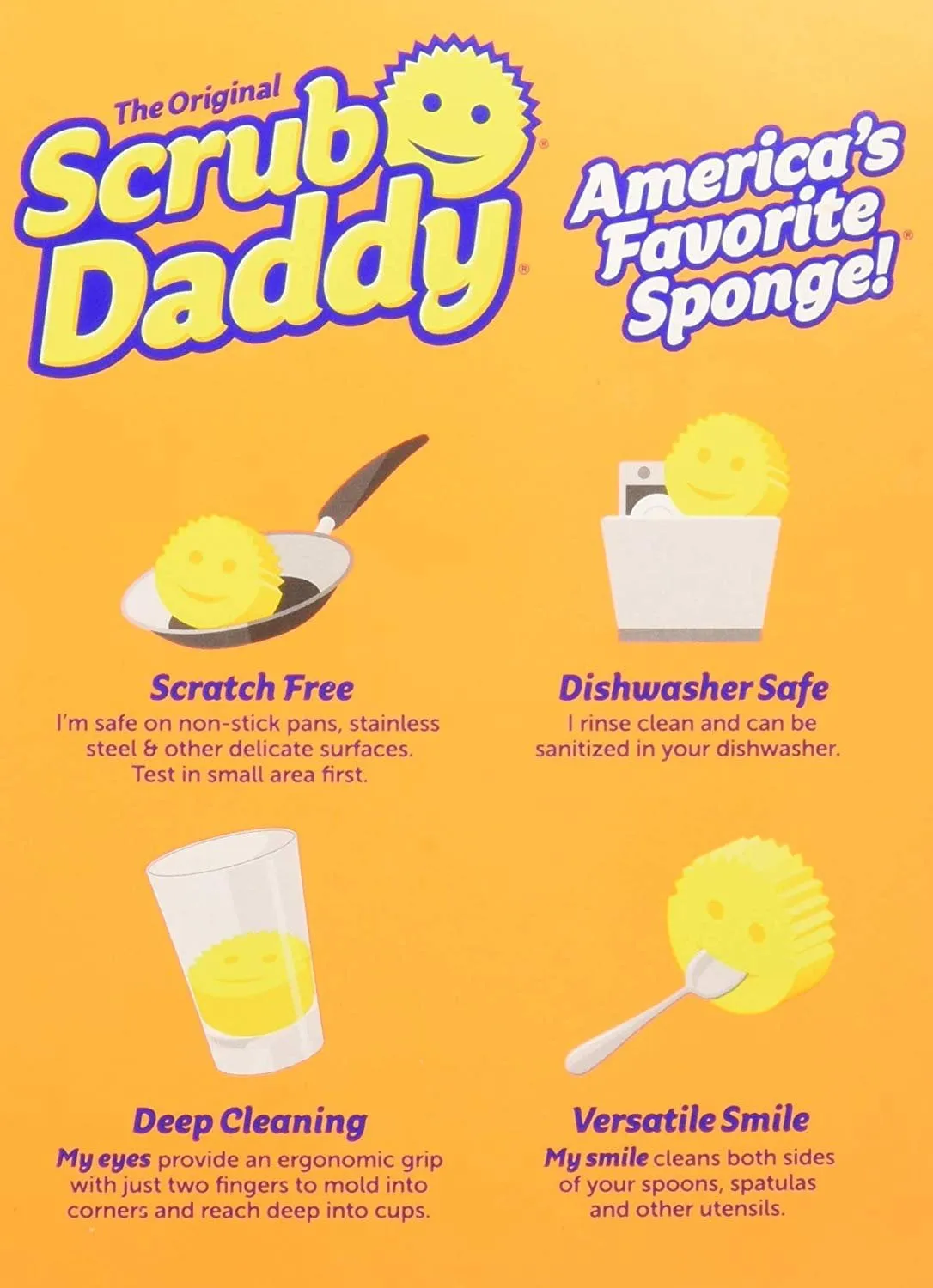 Scrub Daddy Scratch-Free Dish Sponge, 1 Count