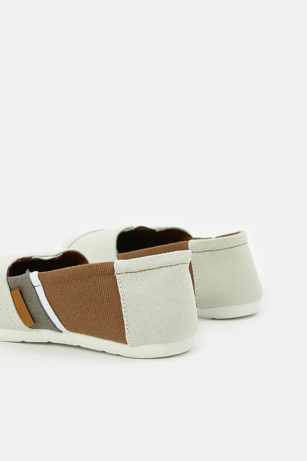Senior Boys White Embellished Slip On